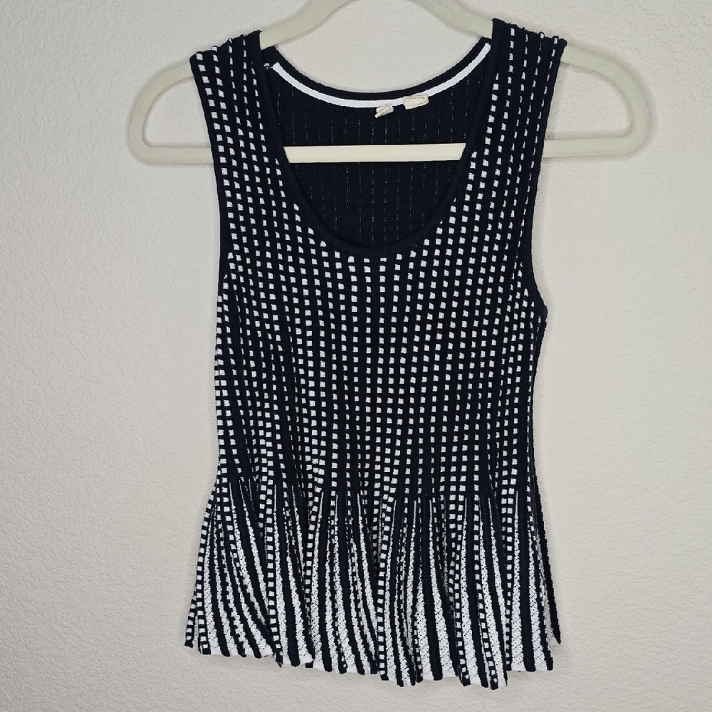 Moth Blue and White Checkered Tank Top